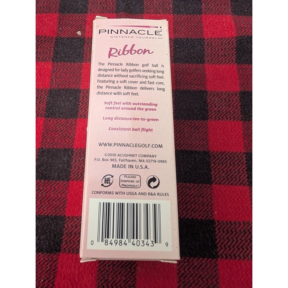 Lot of 9 Pinnacle Ribbon/Gold Ribbon Golf Balls Susan Komen Breast White & Pink - Picture 11 of 16